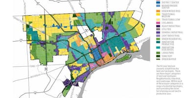 Kartta Detroit hylättyjä rakennuksia kartta