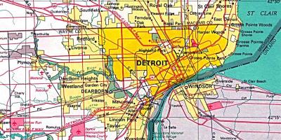 Kartta Detroit