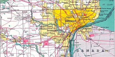 Kartta Detroit lähiöissä