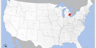Detroit sijainti kartalla