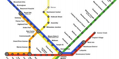 Kartta Detroit Metro