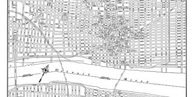 Detroit City street näytä kartta